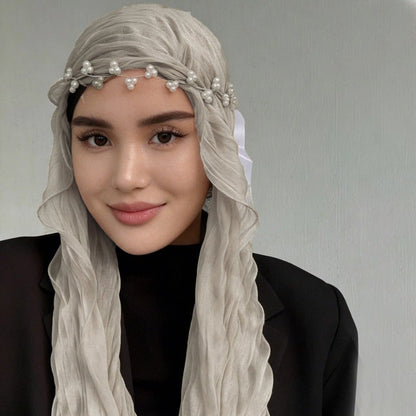 Crinkle Shimmer Hijab(MH228) - A-1 Thread Vault