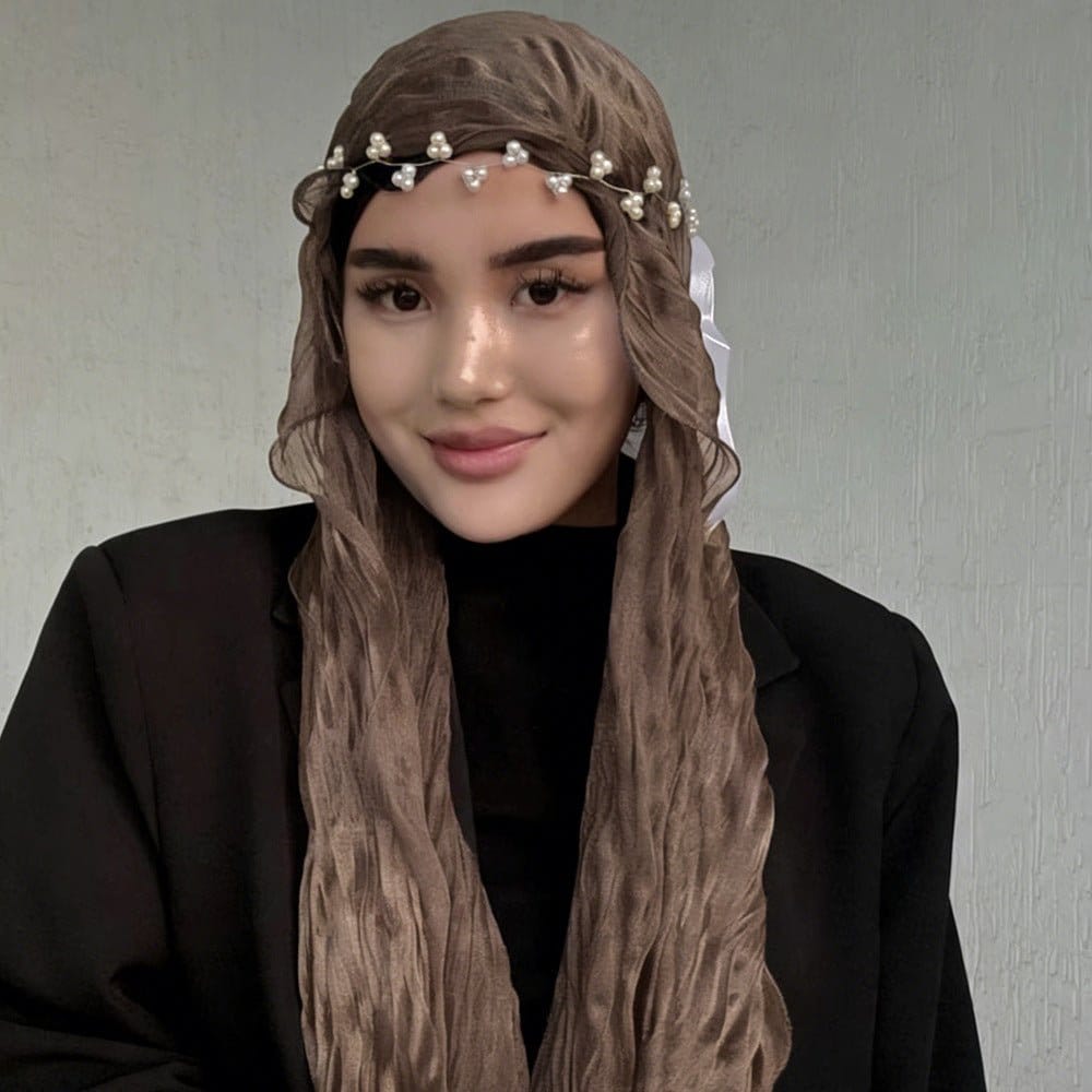 Crinkle Shimmer Hijab(MH228) - A-1 Thread Vault