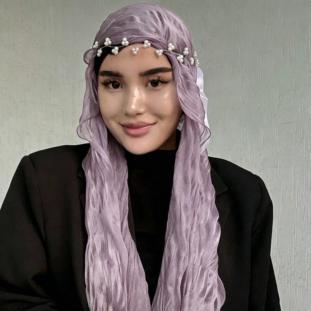 Crinkle Shimmer Hijab(MH228) - A-1 Thread Vault