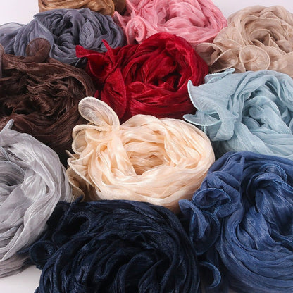 Crinkle Shimmer Hijab(MH228) - A-1 Thread Vault