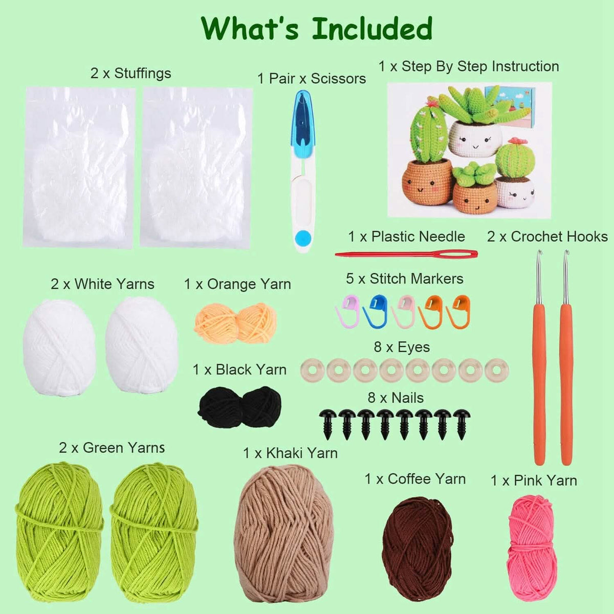 Crochet Kit for Beginners DIY Knitting Supplies - A-1 Thread Vault