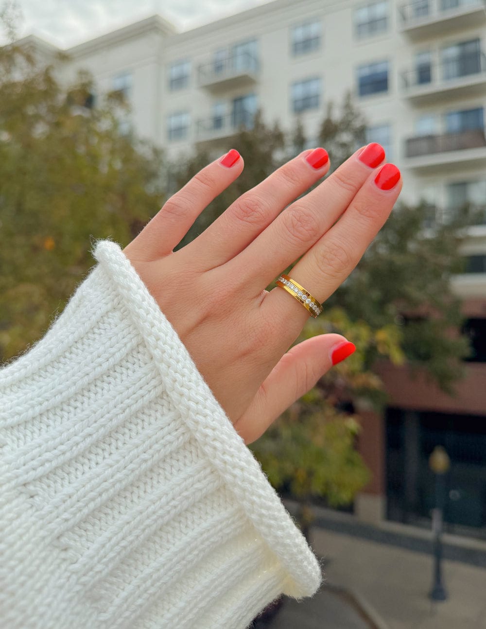 Cross Eternity Gem Ring Set - A-1 Thread Vault