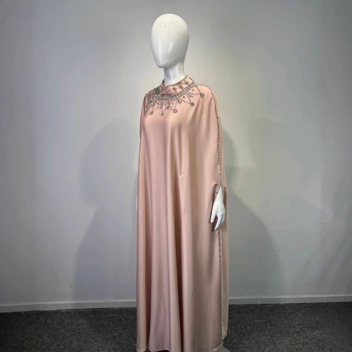 Crystal Embellished Cape Kaftan (MA418) - A-1 Thread Vault