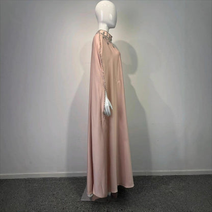 Crystal Embellished Cape Kaftan (MA418) - A-1 Thread Vault