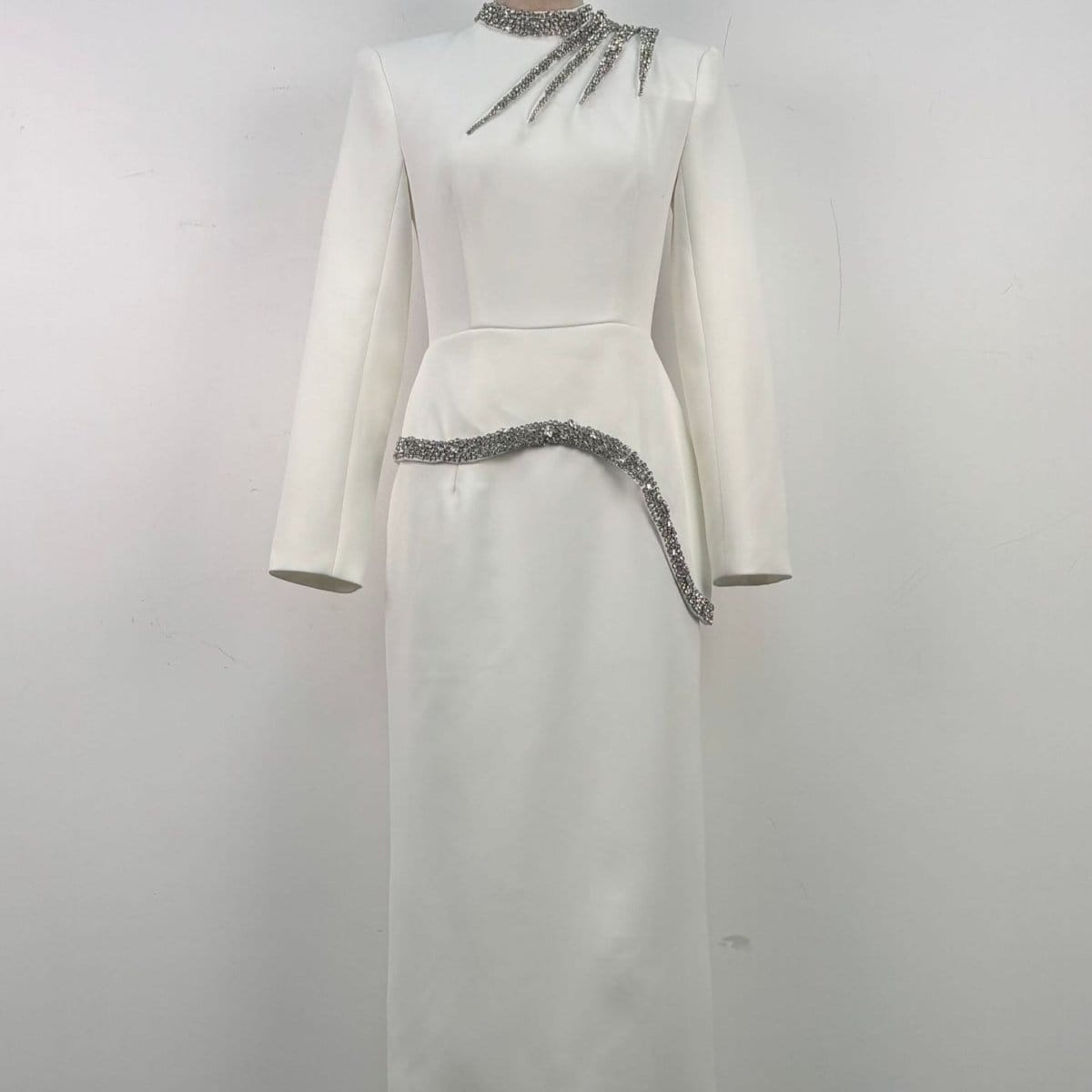 Crystal Embellished Evening Gown(MS313) - A-1 Thread Vault