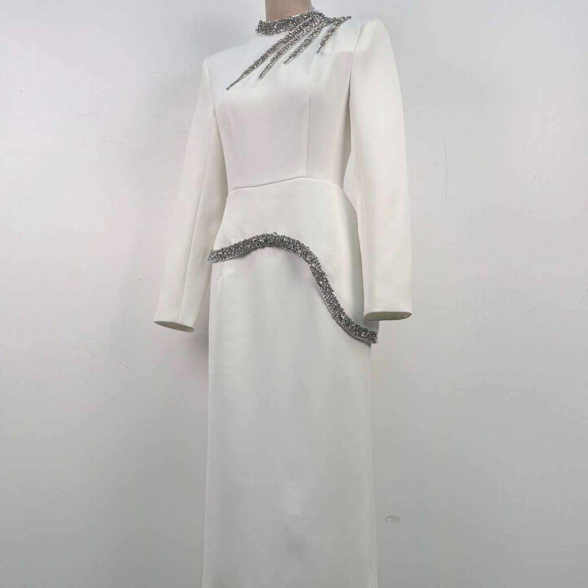 Crystal Embellished Evening Gown(MS313) - A-1 Thread Vault