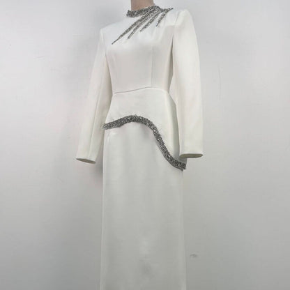 Crystal Embellished Evening Gown(MS313) - A-1 Thread Vault