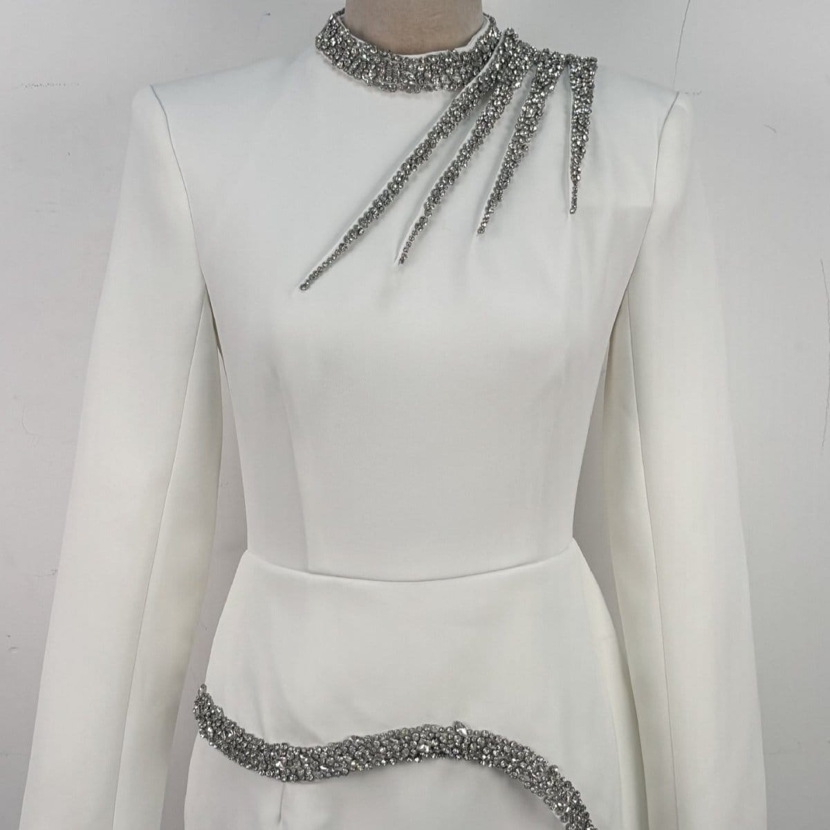Crystal Embellished Evening Gown(MS313) - A-1 Thread Vault