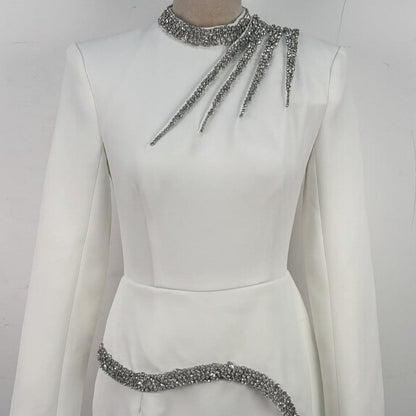 Crystal Embellished Evening Gown(MS313) - A-1 Thread Vault
