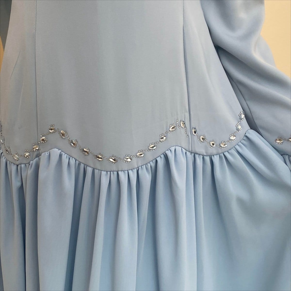 Crystal Waist Chain Dress with Ruffle Cuffs(MS306) - A-1 Thread Vault