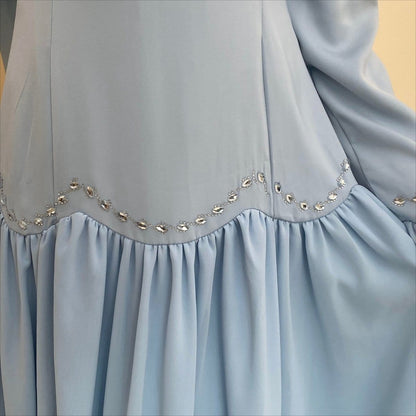 Crystal Waist Chain Dress with Ruffle Cuffs(MS306) - A-1 Thread Vault