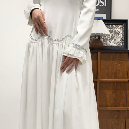 Crystal Waist Chain Dress with Ruffle Cuffs(MS306) - A-1 Thread Vault
