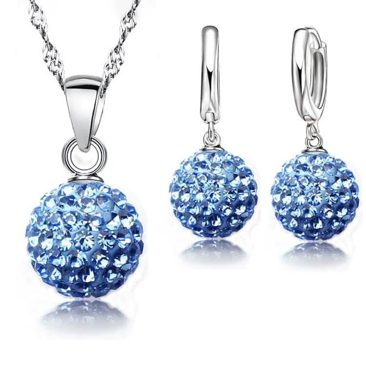 Crystalline Solid Silver Woman Jewelry Disco Ball Set - A-1 Thread Vault