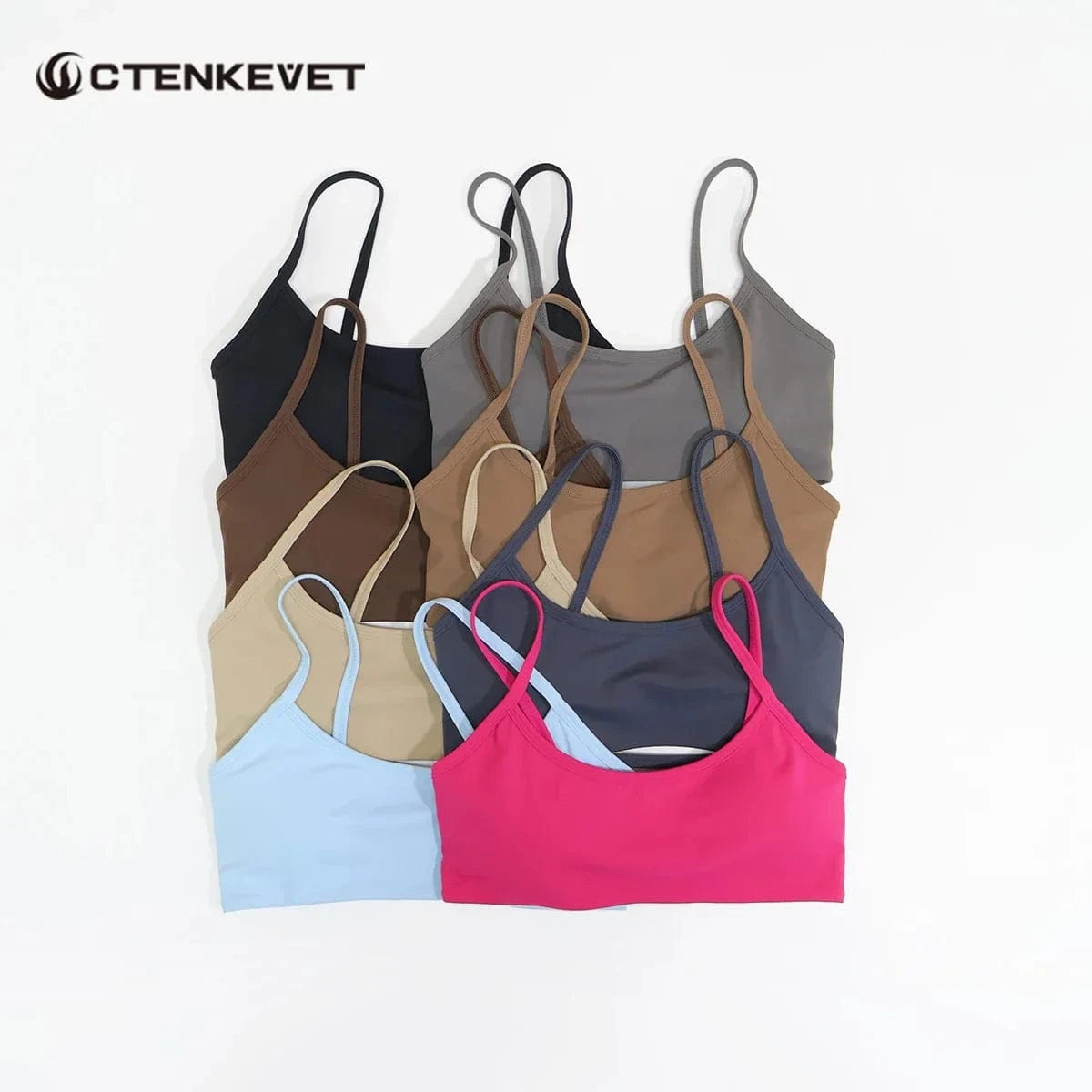 Ctenkevet Backless Sports Bra for Women Sexy Supportive Fitness Yoga Top Gym Running Bra Female Comfortable Sports Top - A-1 Thread Vault