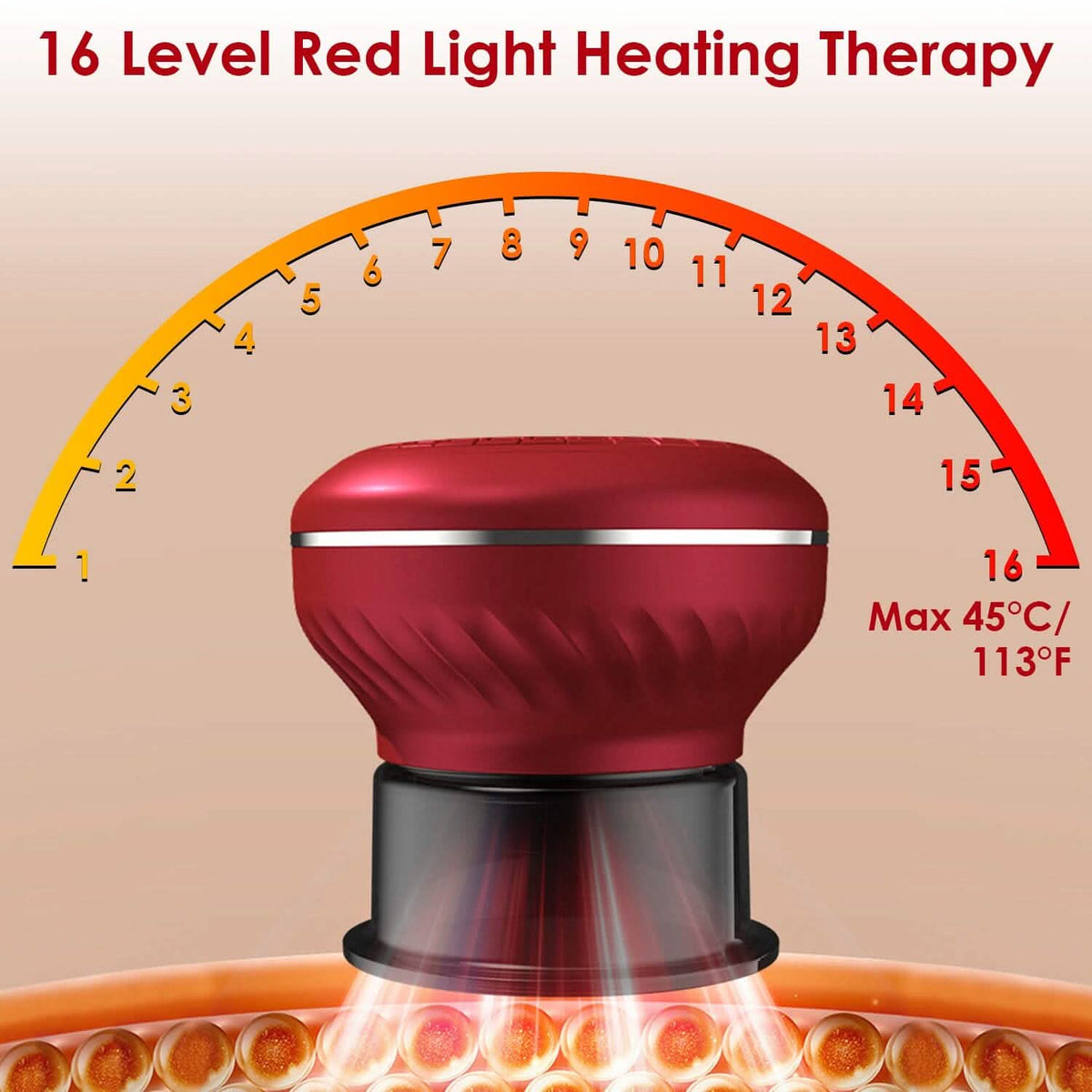 Cuppin Therapy Massager with Red Light Heat Therapy 16 Level Temperature - A-1 Thread Vault