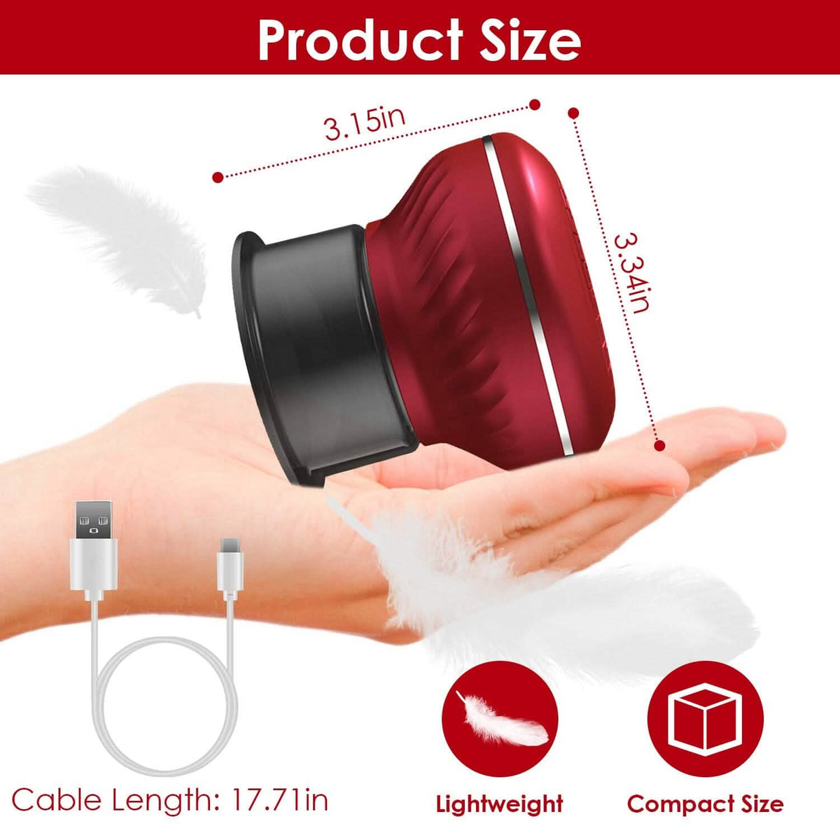 Cuppin Therapy Massager with Red Light Heat Therapy 16 Level Temperature - A-1 Thread Vault