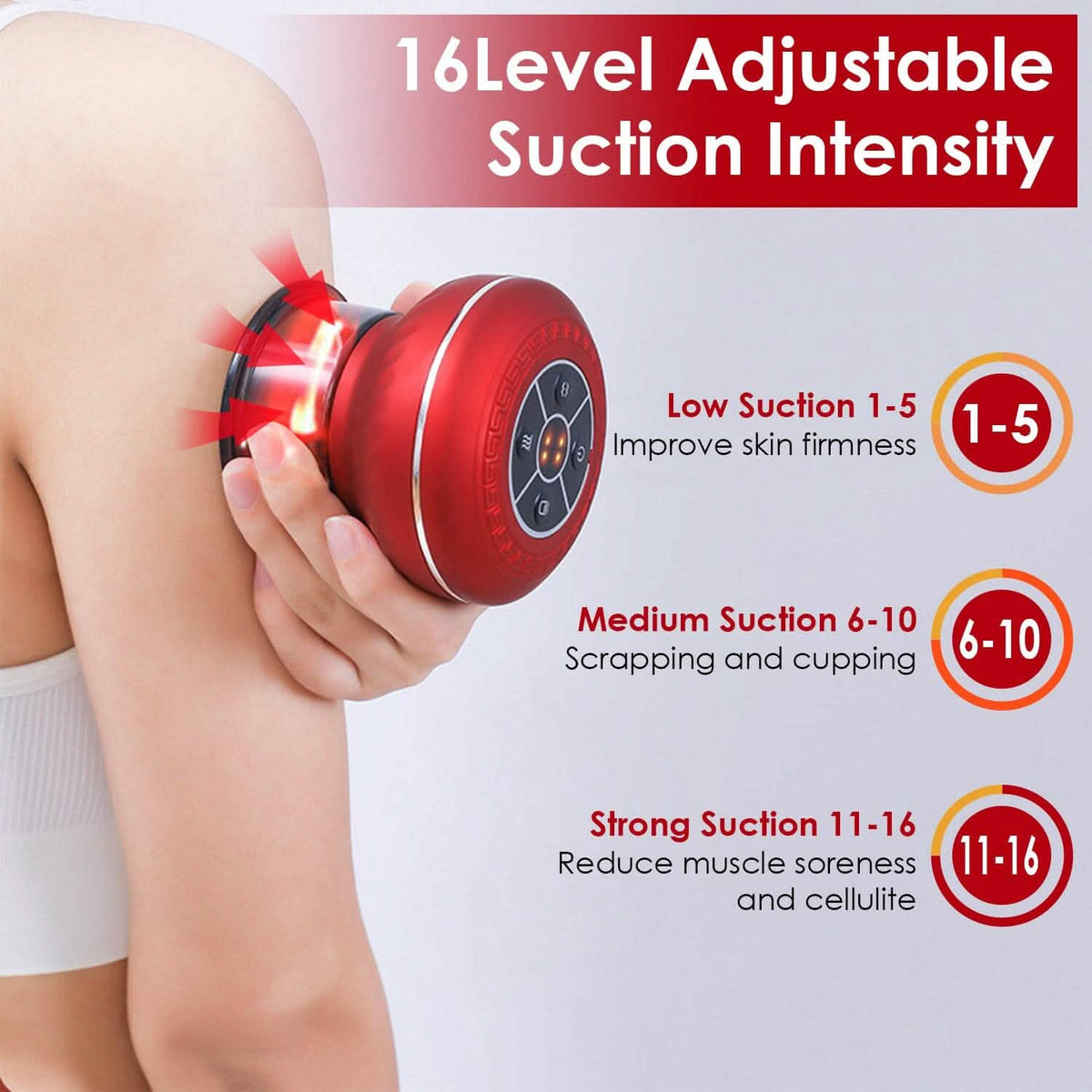 Cuppin Therapy Massager with Red Light Heat Therapy 16 Level Temperature - A-1 Thread Vault