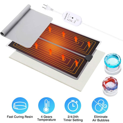 Curing Machine Silicone Resin Heating Mat with Smart Timer - A-1 Thread Vault