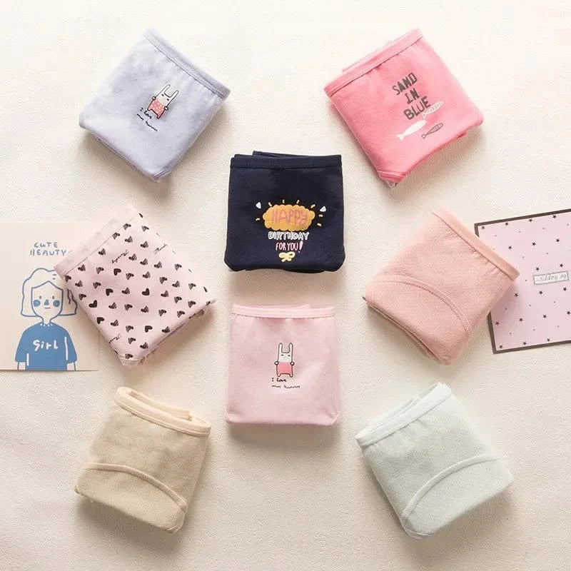 Cute Cartoon Menstrual Girls Period Underwear Leak Proof Panties Menstrual Panties for Teenager Leakproof Physiological Panties - A-1 Thread Vault