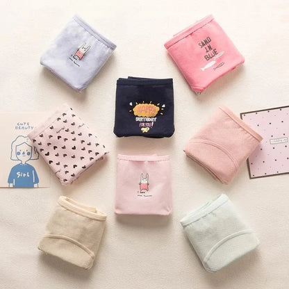 Cute Cartoon Menstrual Girls Period Underwear Leak Proof Panties Menstrual Panties for Teenager Leakproof Physiological Panties - A-1 Thread Vault