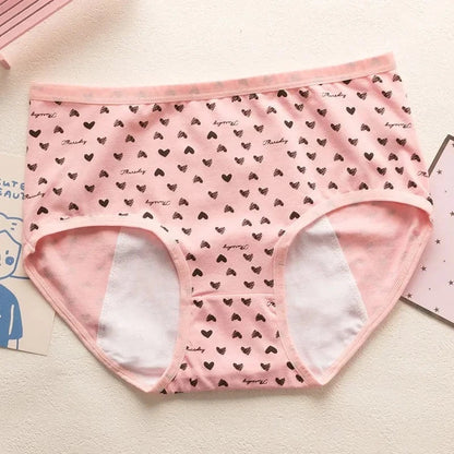 Cute Cartoon Menstrual Girls Period Underwear Leak Proof Panties Menstrual Panties for Teenager Leakproof Physiological Panties - A-1 Thread Vault