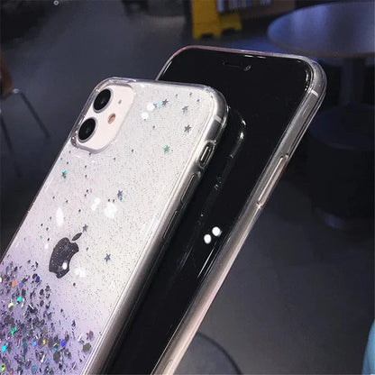 Cute Gradient Sequins Clear Glitter iPhone Case - A-1 Thread Vault