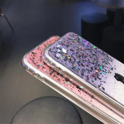 Cute Gradient Sequins Clear Glitter iPhone Case - A-1 Thread Vault