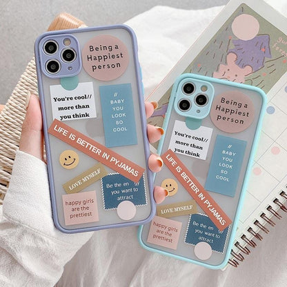 Cute Label Words iPhone Case - A-1 Thread Vault
