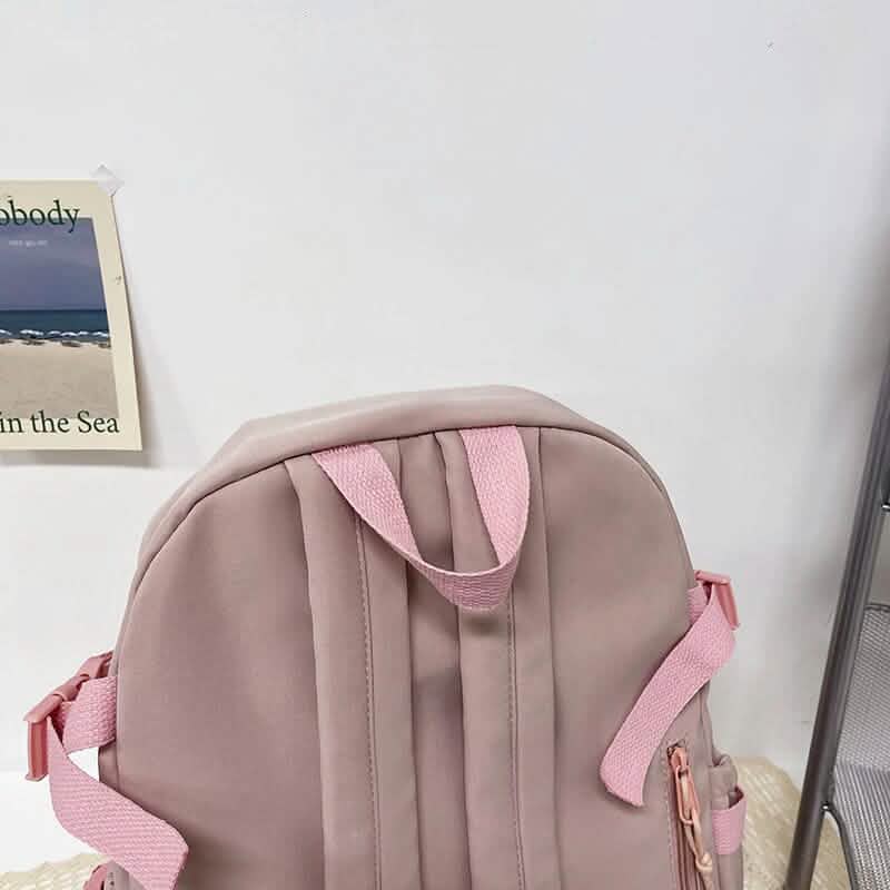 Cute Waterproof Multi-Pocket Women Backpacks with Bear Doll - A-1 Thread Vault