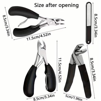 4-Piece Elderly-Friendly Toenail Clipper Set - A-1 Thread Vault