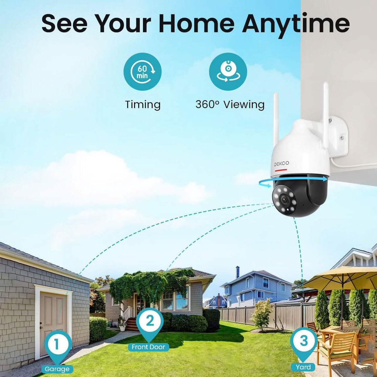 Dekco 2K WiFi Surveillance Security Camera (Refurbished) - A-1 Thread Vault