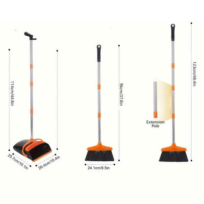 Deluxe Stand Up Broom and Dustpan Set - A-1 Thread Vault