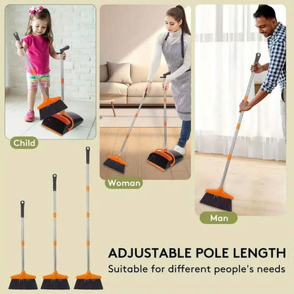 Deluxe Stand Up Broom and Dustpan Set - A-1 Thread Vault