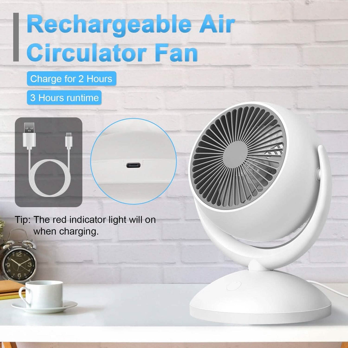 Desk Air Circulator Fan 4 Speed Adjustment - A-1 Thread Vault
