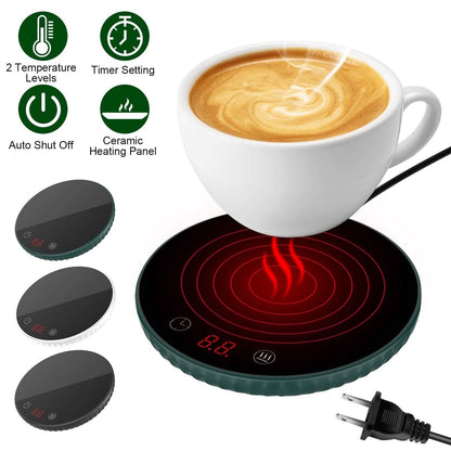 Desktop Electric Cup Warmer Auto Off Over Heating Protection Smart Timer Setting - A-1 Thread Vault