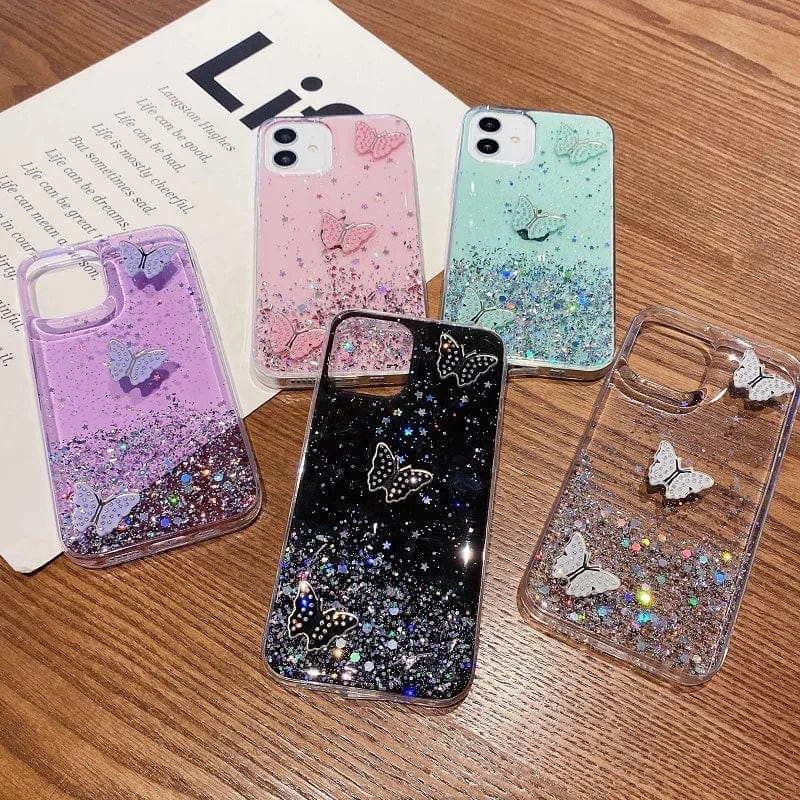 Diamond Butterfly Glitter Bling Samsung Case - A-1 Thread Vault