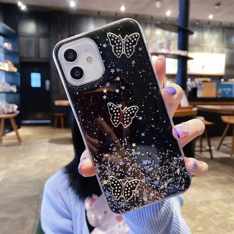 Diamond Butterfly Glitter Bling Samsung Case - A-1 Thread Vault