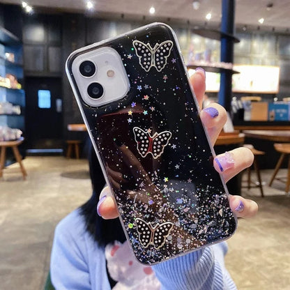 Diamond Butterfly Glitter Bling Samsung Case - A-1 Thread Vault