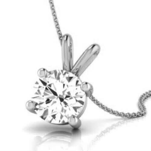 Diamond Engagement Pendant VS1 E Round 1.50 Ct Lab Created IGI Certified Special - A-1 Thread Vault