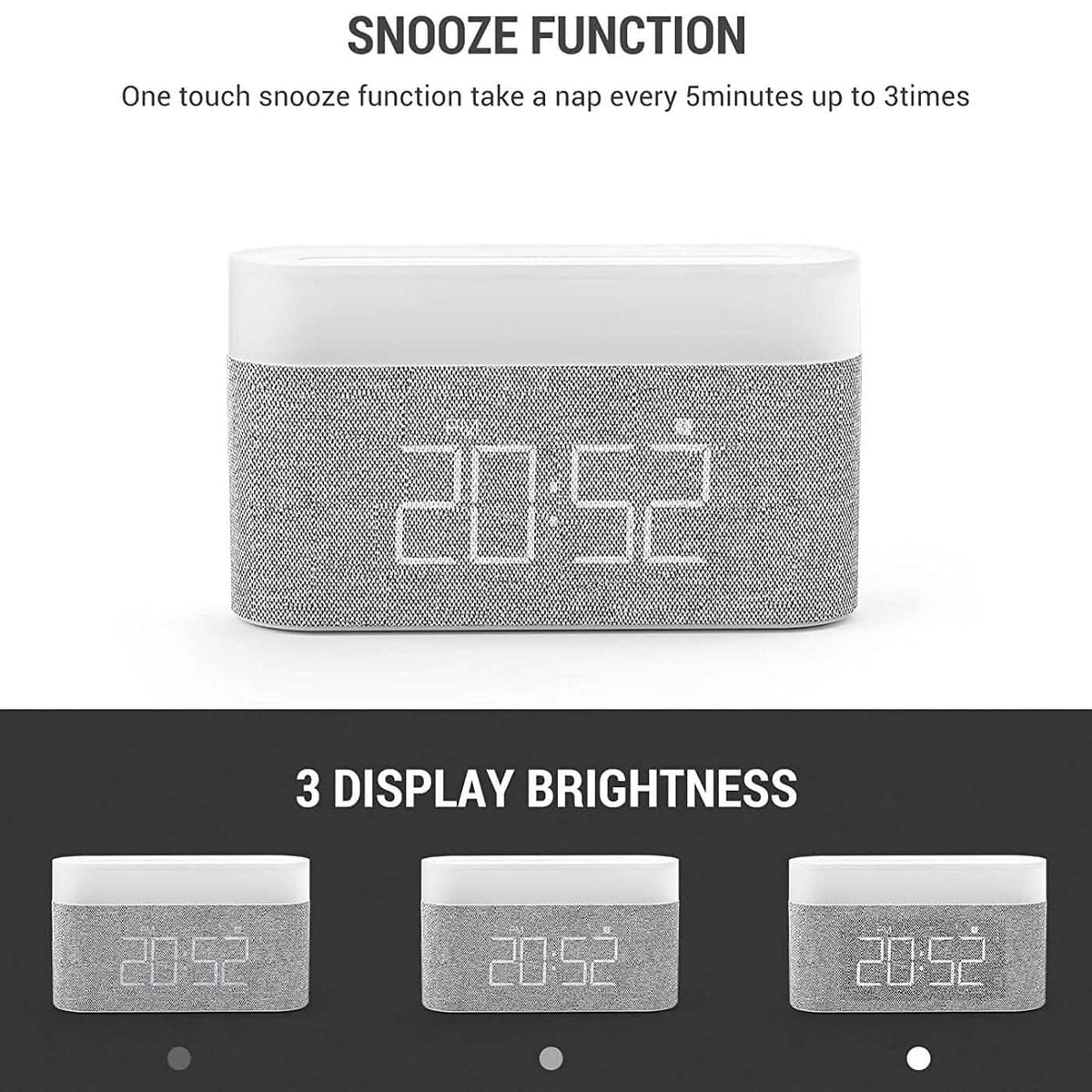 Digital Alarm Clock with Wireless Charging - A-1 Thread Vault