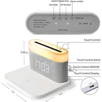 Digital Alarm Clock with Wireless Charging - A-1 Thread Vault