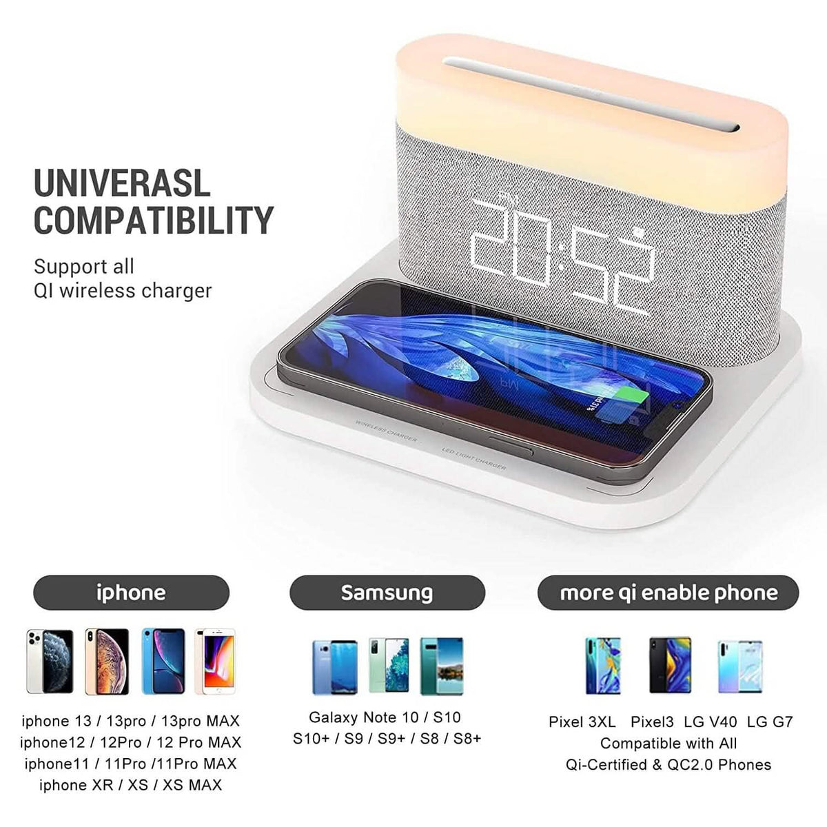 Digital Alarm Clock with Wireless Charging - A-1 Thread Vault