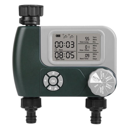 Digital Programmable Sprinkler Timer with 2 Outlet Zones - A-1 Thread Vault