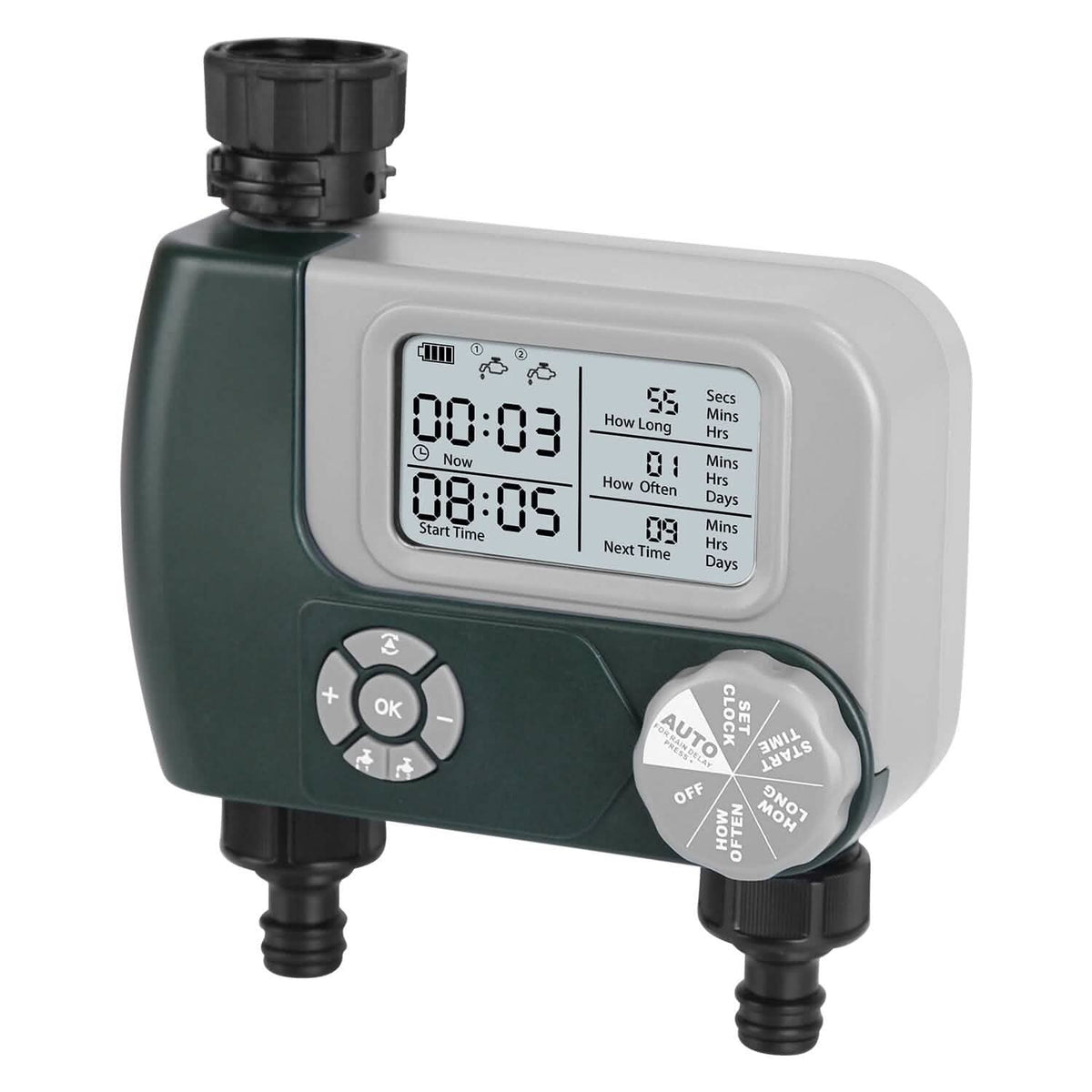 Digital Programmable Sprinkler Timer with 2 Outlet Zones - A-1 Thread Vault