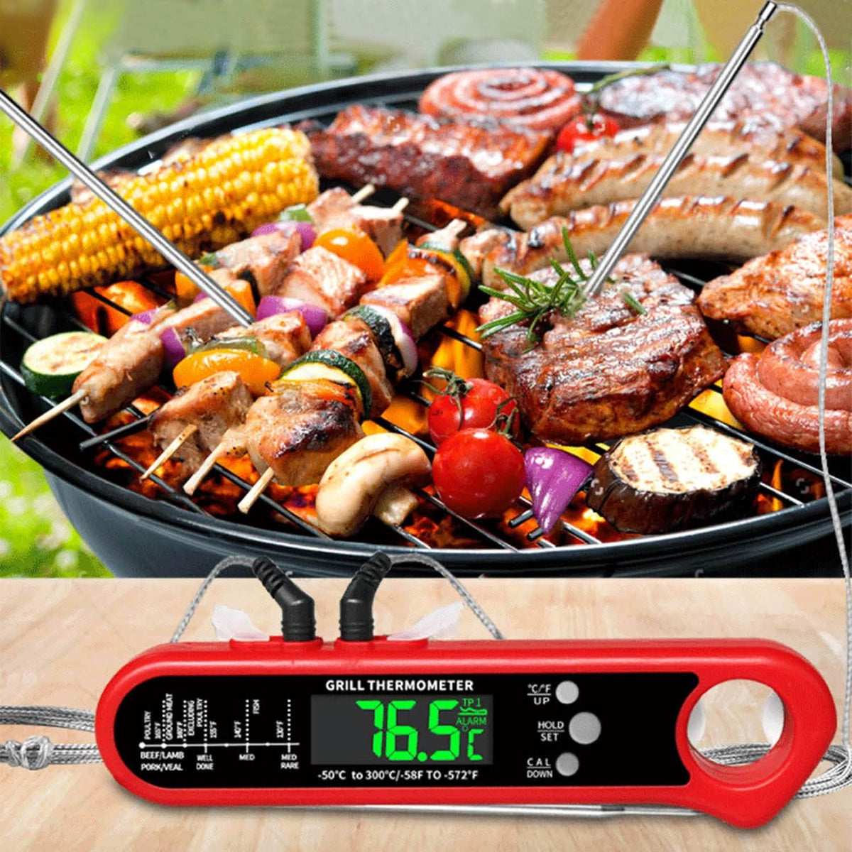 Digital Thermometer BBQ Meat Food Cooking Temperature Tester - A-1 Thread Vault