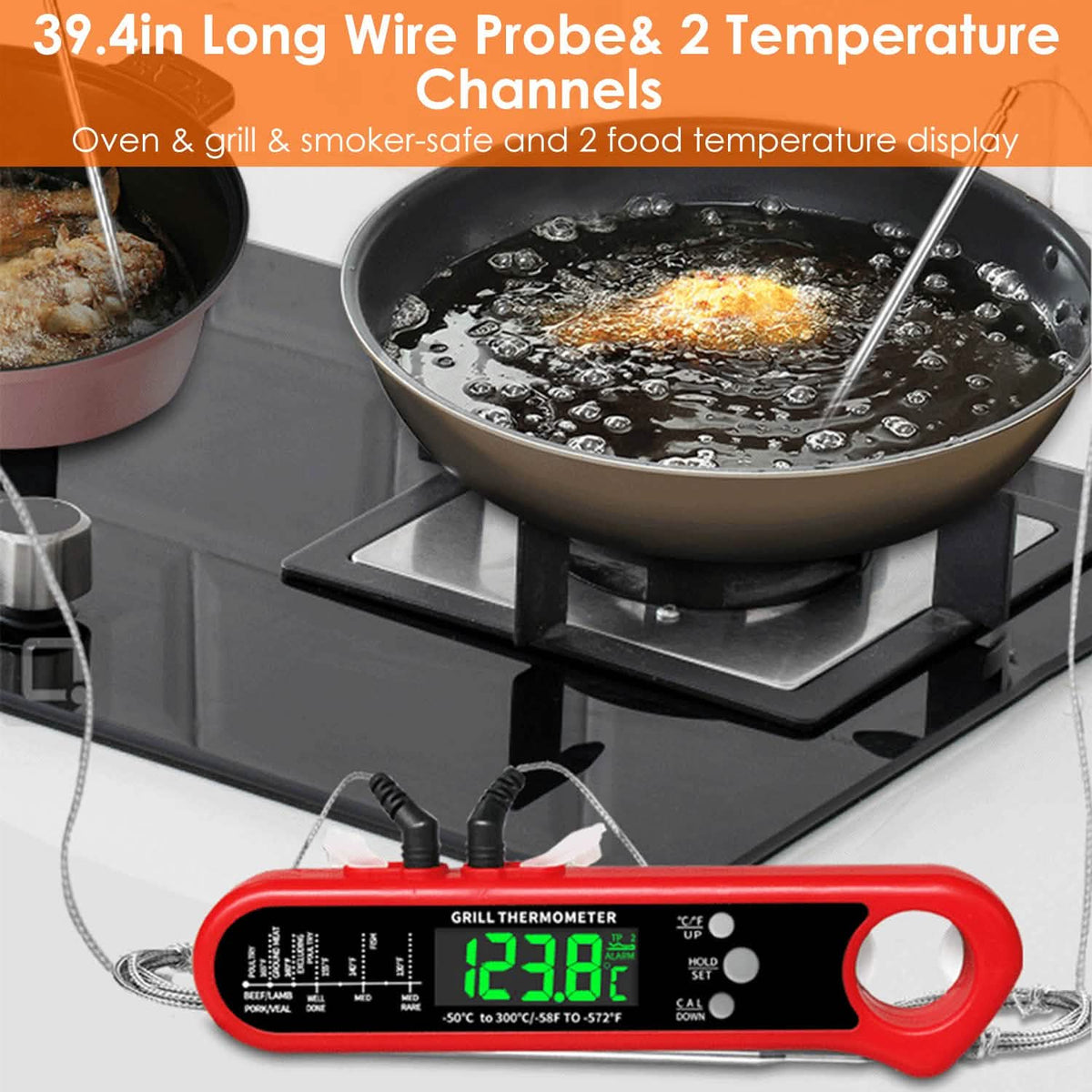 Digital Thermometer BBQ Meat Food Cooking Temperature Tester - A-1 Thread Vault