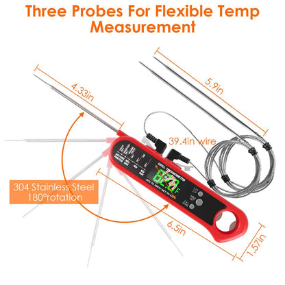 Digital Thermometer BBQ Meat Food Cooking Temperature Tester - A-1 Thread Vault