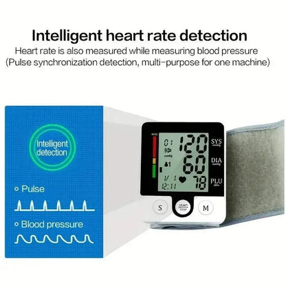 Digital Wrist Blood Pressure Monitor for Adults - Voice-Activated, Heart Rate & Adjustable Cuff - A-1 Thread Vault