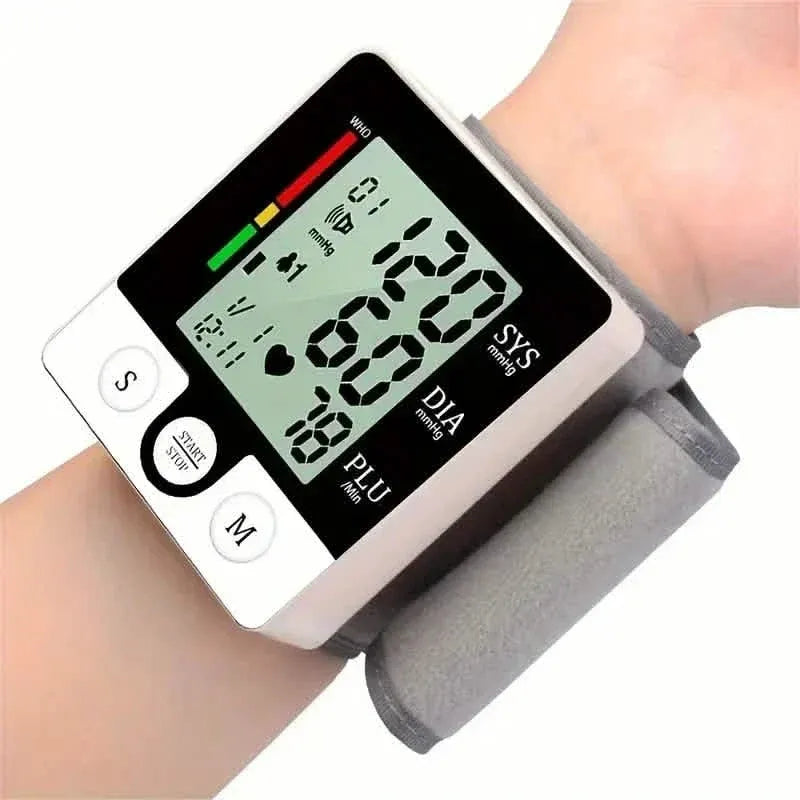 Digital Wrist Blood Pressure Monitor for Adults - Voice-Activated, Heart Rate & Adjustable Cuff - A-1 Thread Vault