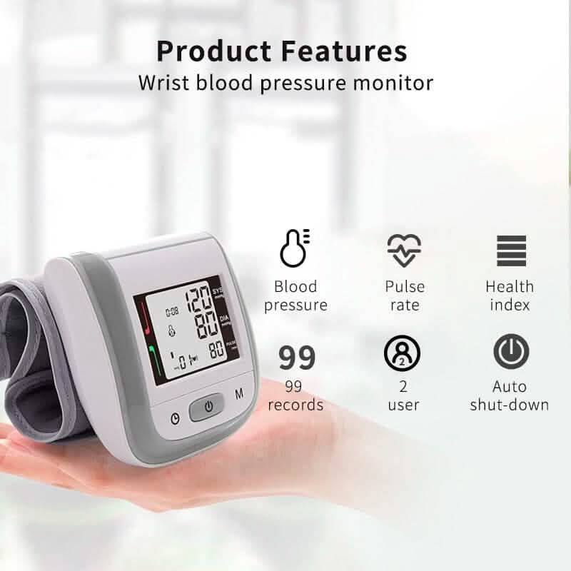 Digital Wrist Blood Pressure Monitor Heart Rate Pulse Meter Measure - A-1 Thread Vault